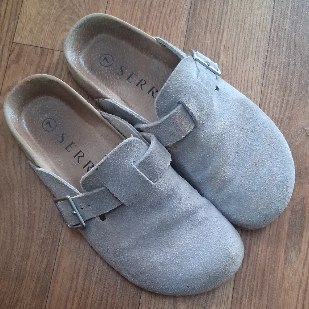 Serra Womens Tan Birkenstock Style Clogs - Picture 1 of 4